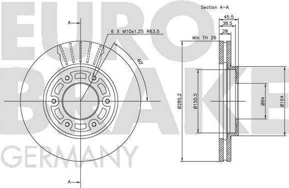 Eurobrake 5815204567 - Kočioni disk www.molydon.hr