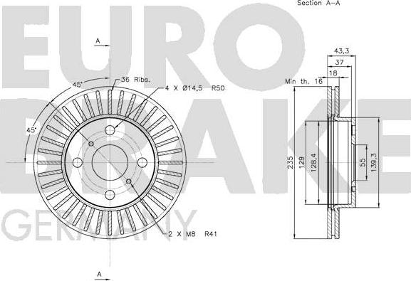 Eurobrake 58152045100 - Kočioni disk www.molydon.hr