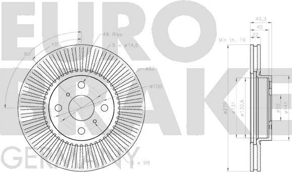 Eurobrake 58152045108 - Kočioni disk www.molydon.hr