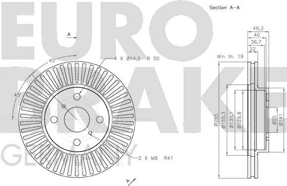 Eurobrake 58152045107 - Kočioni disk www.molydon.hr