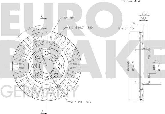 Eurobrake 58152045110 - Kočioni disk www.molydon.hr