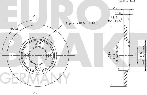 Eurobrake 5815204518 - Kočioni disk www.molydon.hr