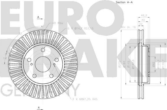 Eurobrake 58152045121 - Kočioni disk www.molydon.hr