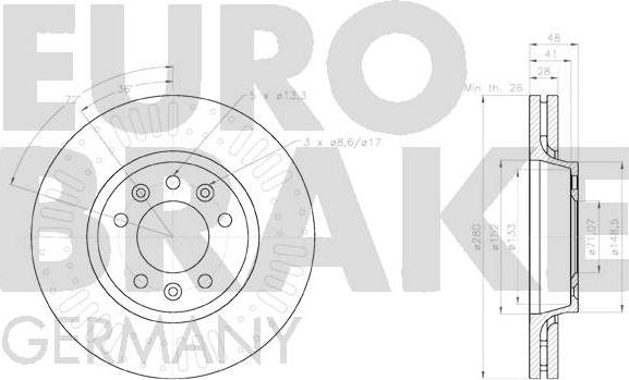 Eurobrake 58152045175 - Kočioni disk www.molydon.hr