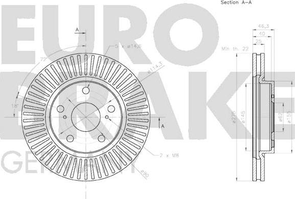 Eurobrake 58152045173 - Kočioni disk www.molydon.hr