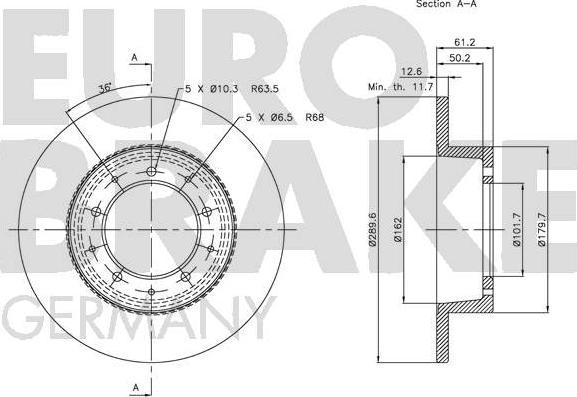 Eurobrake 5815204002 - Kočioni disk www.molydon.hr