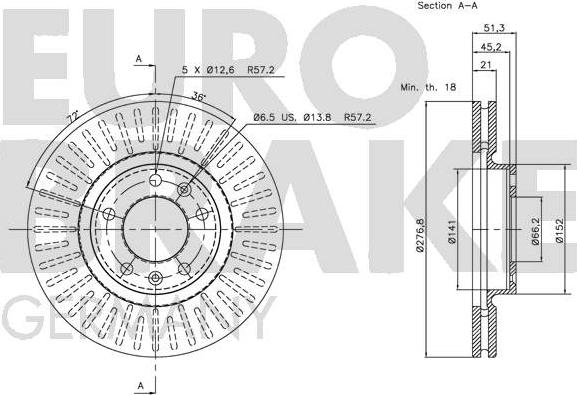 Eurobrake 5815204020 - Kočioni disk www.molydon.hr