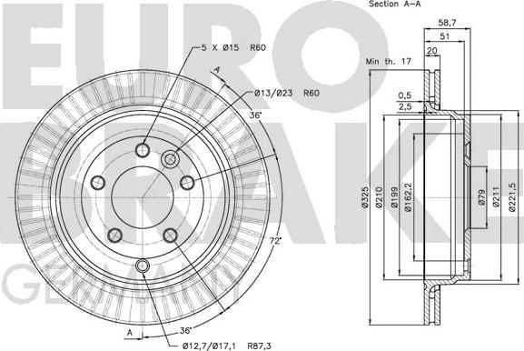 Eurobrake 5815204028 - Kočioni disk www.molydon.hr