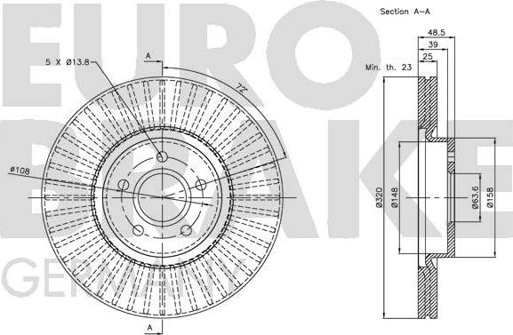 Eurobrake 5815204850 - Kočioni disk www.molydon.hr