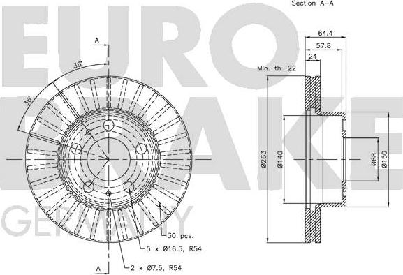 Eurobrake 5815204810 - Kočioni disk www.molydon.hr