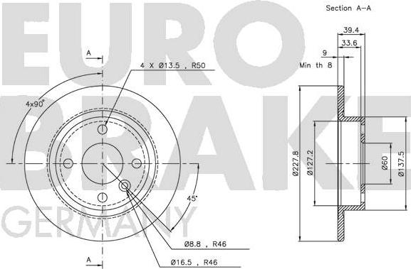 Eurobrake 5815204824 - Kočioni disk www.molydon.hr