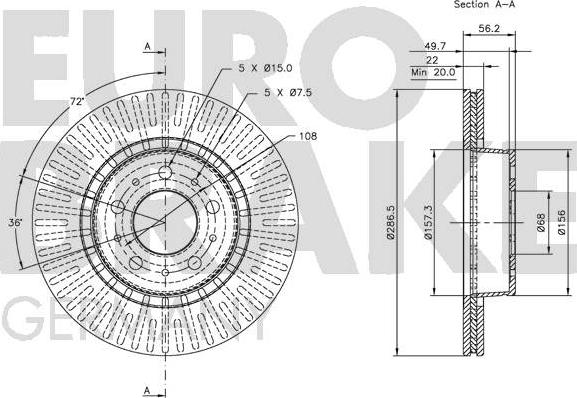 Eurobrake 5815204826 - Kočioni disk www.molydon.hr