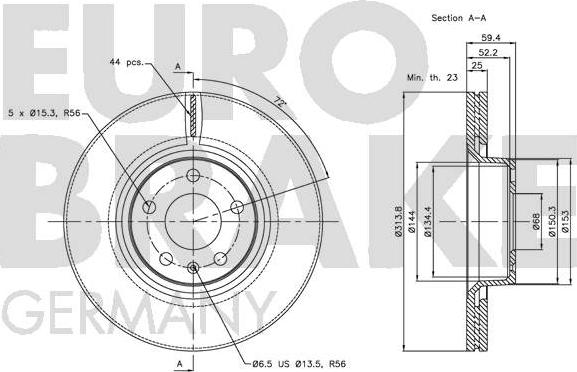 Eurobrake 5815204799 - Kočioni disk www.molydon.hr