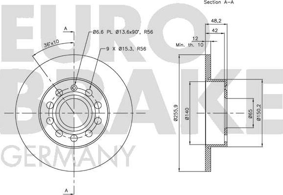 Eurobrake 5815204794 - Kočioni disk www.molydon.hr