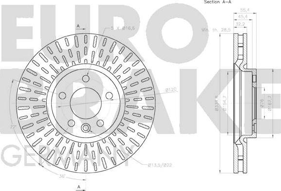 Eurobrake 58152047145 - Kočioni disk www.molydon.hr