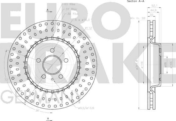 Eurobrake 58152047154 - Kočioni disk www.molydon.hr