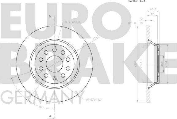 Eurobrake 58152047160 - Kočioni disk www.molydon.hr