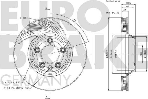 Eurobrake 58152047105 - Kočioni disk www.molydon.hr