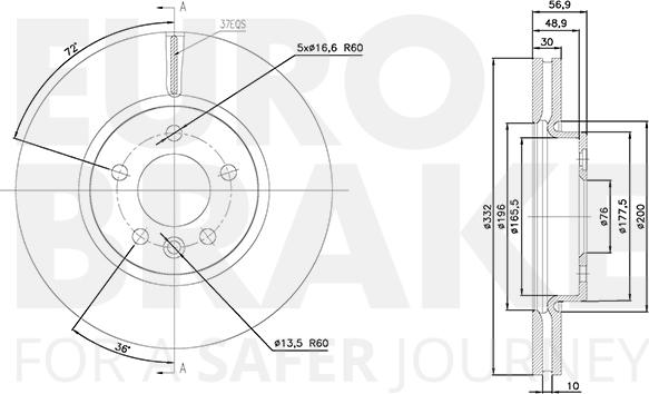 Eurobrake 58152047116 - Kočioni disk www.molydon.hr