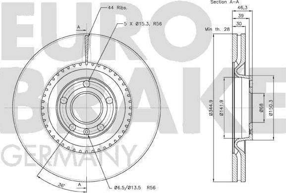 Eurobrake 58152047112 - Kočioni disk www.molydon.hr