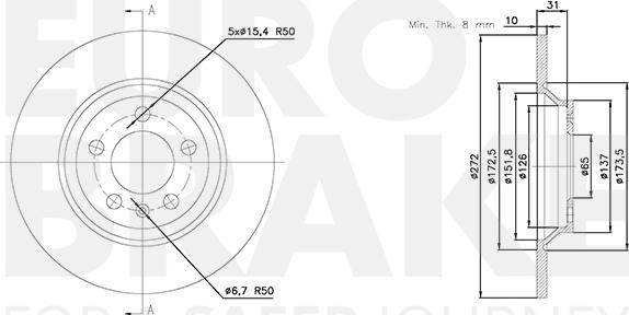 Eurobrake 58152047117 - Kočioni disk www.molydon.hr