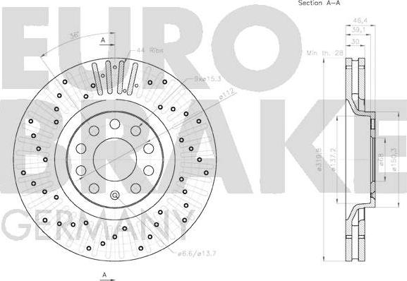 Eurobrake 58152047135 - Kočioni disk www.molydon.hr