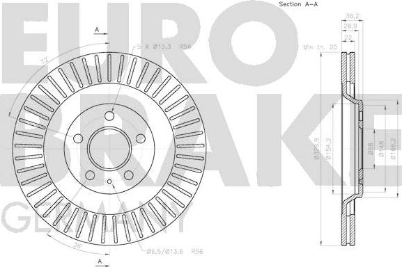 Eurobrake 58152047130 - Kočioni disk www.molydon.hr