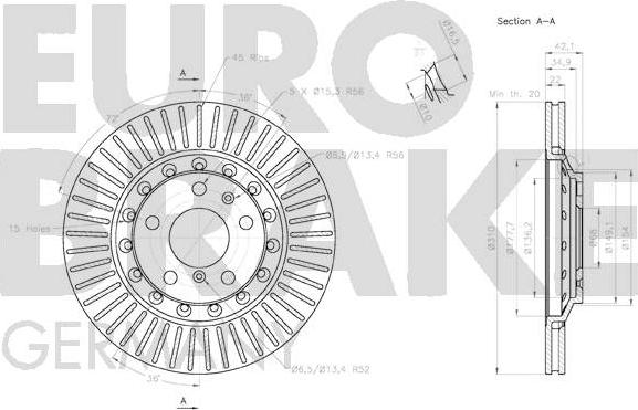 Eurobrake 58152047126 - Kočioni disk www.molydon.hr