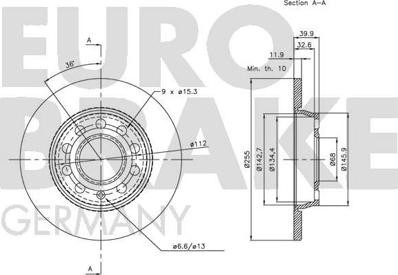 Eurobrake 5815204782 - Kočioni disk www.molydon.hr