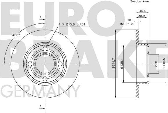 Eurobrake 5815204777 - Kočioni disk www.molydon.hr