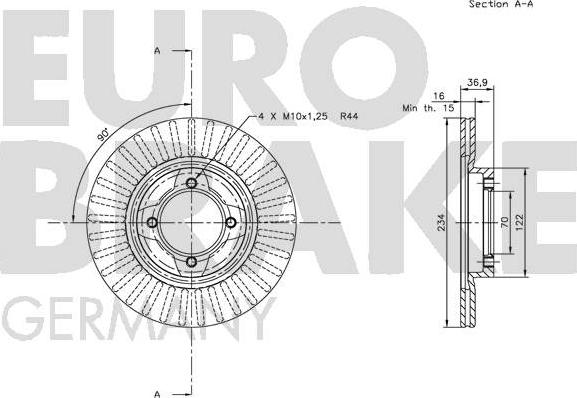 Eurobrake 5815205110 - Kočioni disk www.molydon.hr