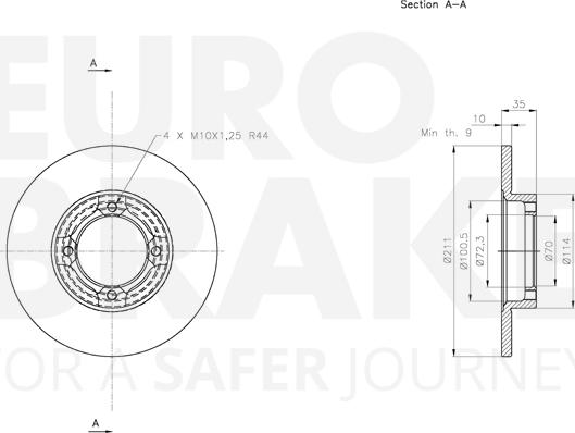 Eurobrake 5815205113 - Kočioni disk www.molydon.hr