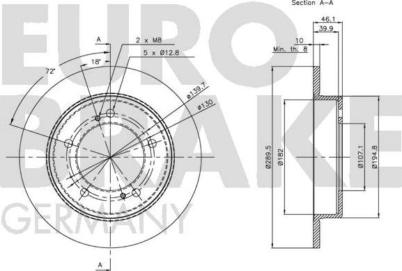 Eurobrake 5815205203 - Kočioni disk www.molydon.hr