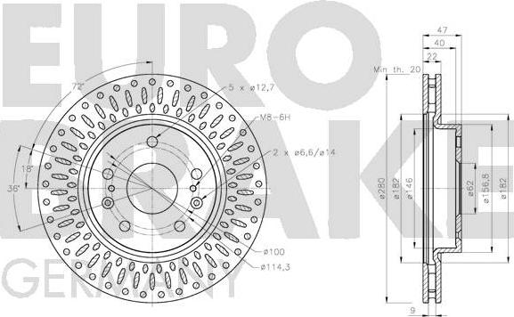 Eurobrake 5815205231 - Kočioni disk www.molydon.hr