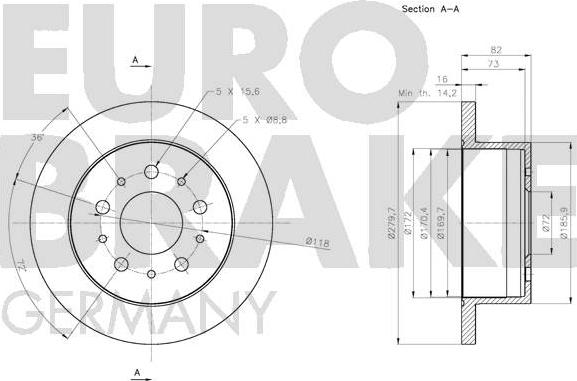 Eurobrake 5815201944 - Kočioni disk www.molydon.hr