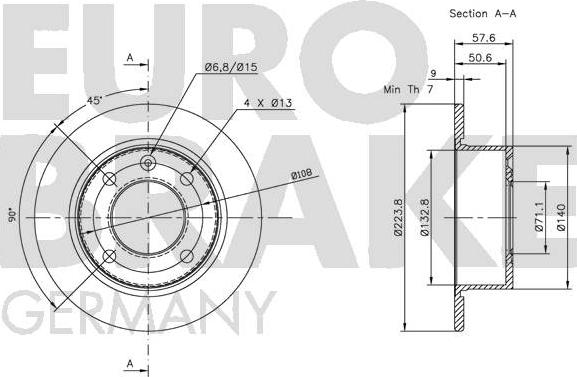 Eurobrake 5815201920 - Kočioni disk www.molydon.hr