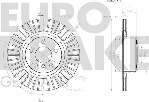 Eurobrake 58152015105 - Kočioni disk www.molydon.hr