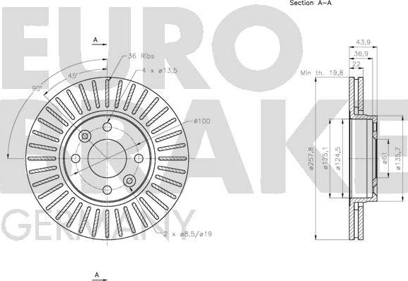 Eurobrake 5815203992 - Kočioni disk www.molydon.hr