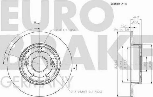 Eurobrake 5815203951 - Kočioni disk www.molydon.hr