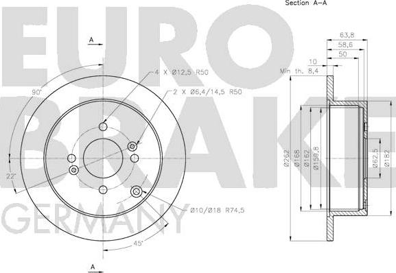 Eurobrake 5815203430 - Kočioni disk www.molydon.hr