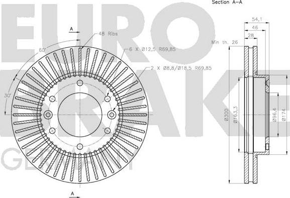 Eurobrake 5815203524 - Kočioni disk www.molydon.hr