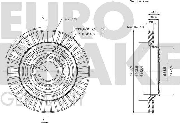 Eurobrake 5815203650 - Kočioni disk www.molydon.hr