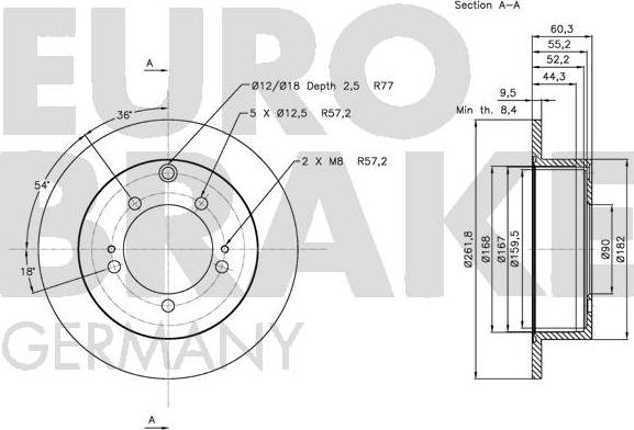 Eurobrake 5815203049 - Kočioni disk www.molydon.hr