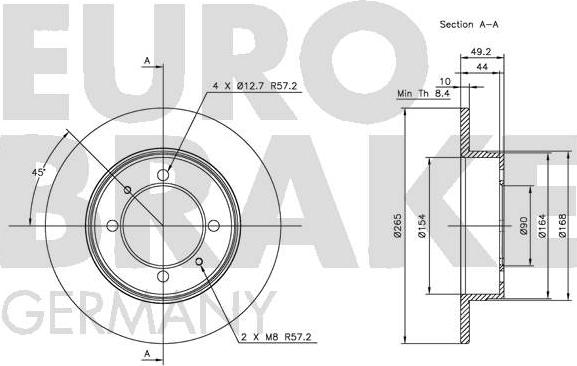 Eurobrake 5815203009 - Kočioni disk www.molydon.hr