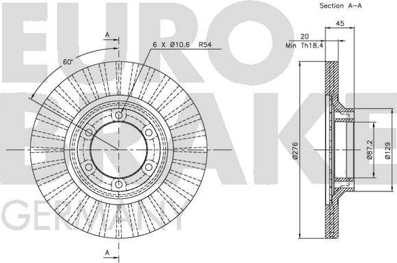 Eurobrake 5815203006 - Kočioni disk www.molydon.hr