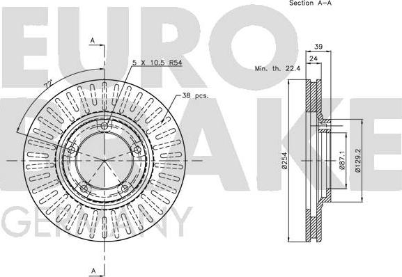 Eurobrake 5815203029 - Kočioni disk www.molydon.hr