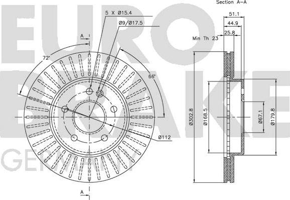 Eurobrake 5815203347 - Kočioni disk www.molydon.hr