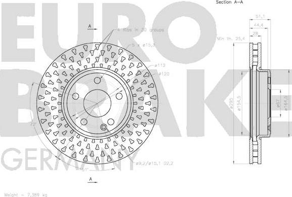 Eurobrake 58152033112 - Kočioni disk www.molydon.hr