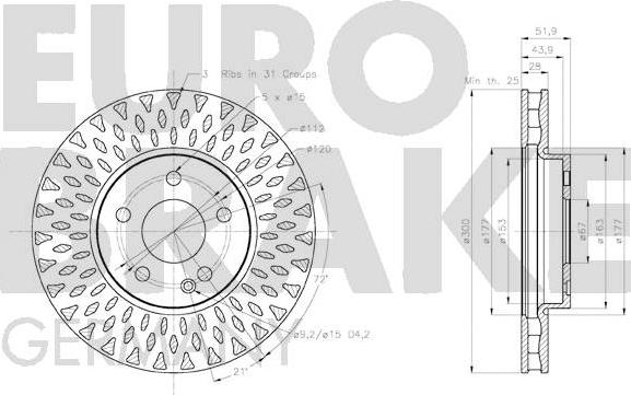 Eurobrake 58152033136 - Kočioni disk www.molydon.hr