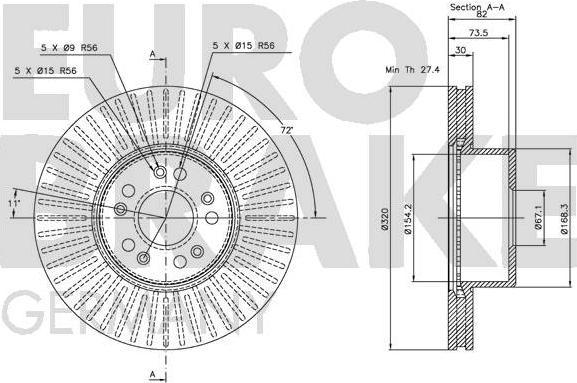 Eurobrake 5815203329 - Kočioni disk www.molydon.hr